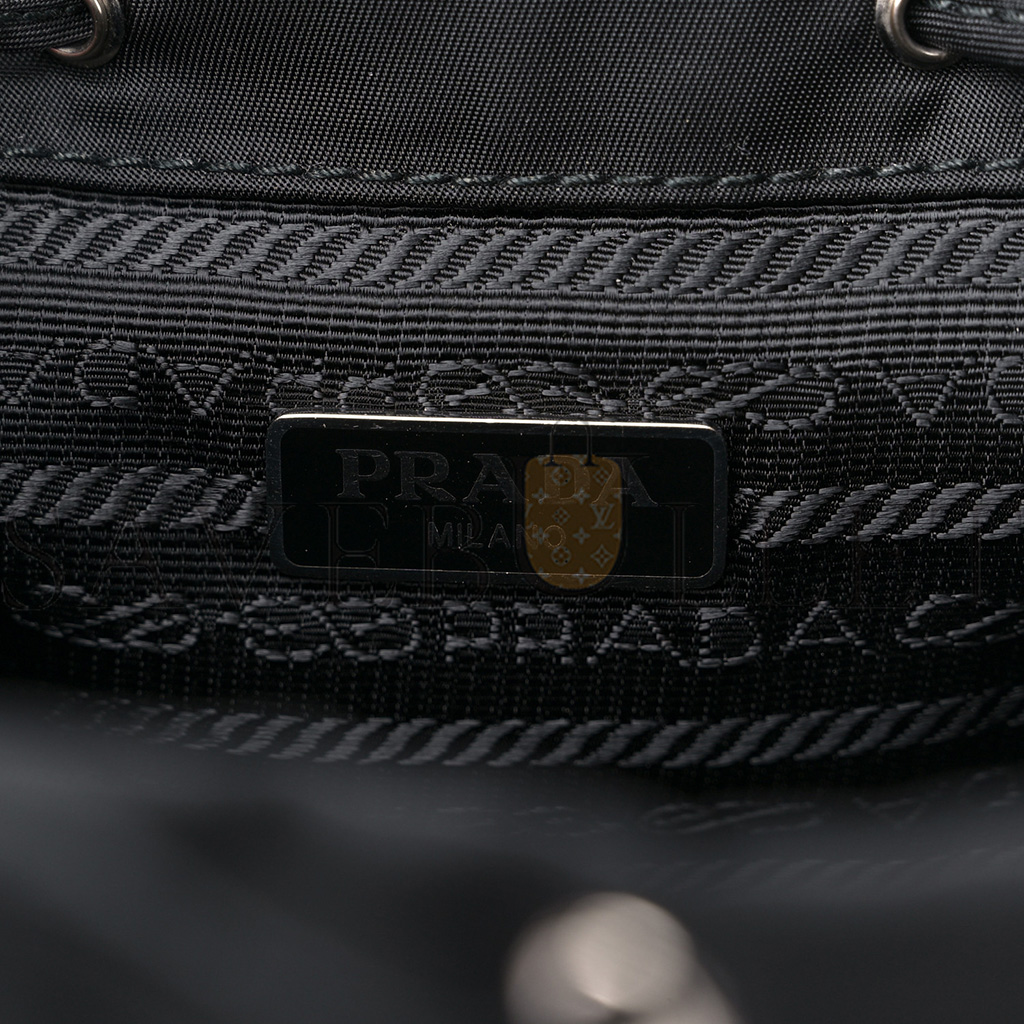 PRADA NYLON VELA MINI CROSSBODY BACKPACK BLACK (19*19*9cm)