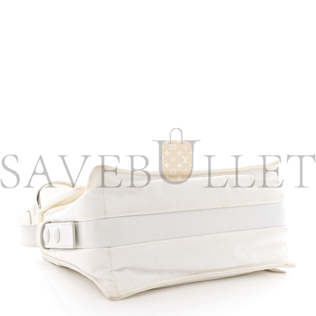 PRADA RE-NYLON SMALL PADDED SHOULDER BAG WHITE (23*16*11cm)