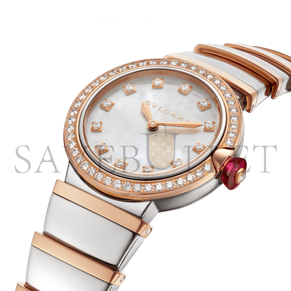 BVLGARI LVCEA LADIES 18 CARAT ROSE GOLD WATCH 102475