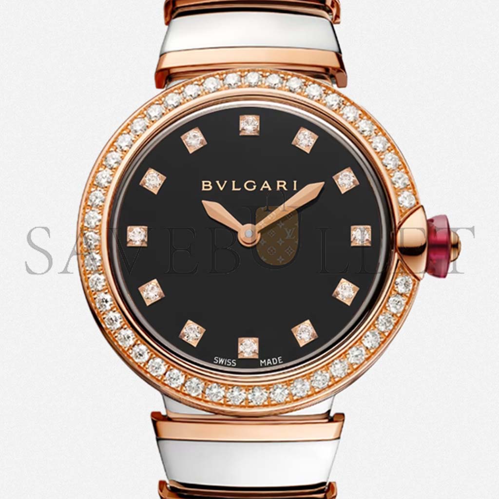 BVLGARI LVCEA BLACK DIAL 28MM WATCH 102691