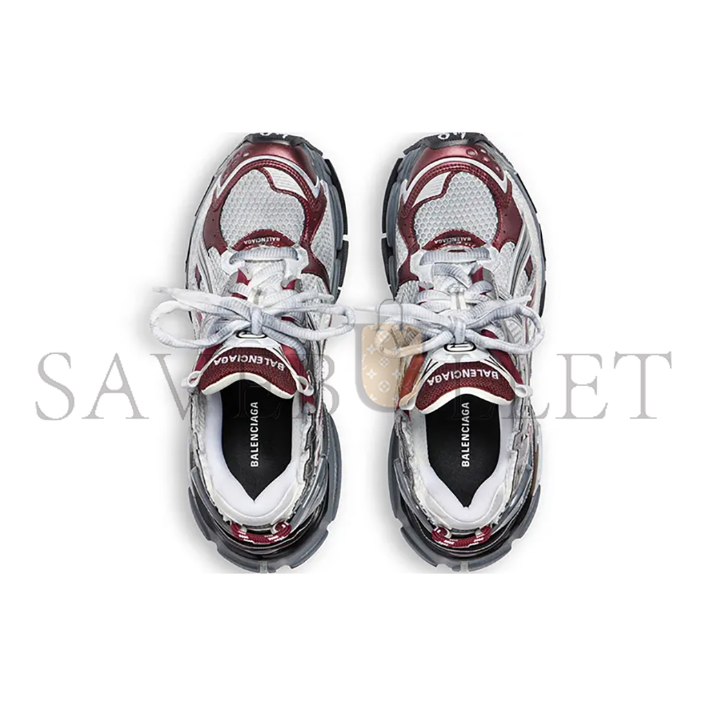 BALENCIAGA RUNNER SNEAKERS GRIJS DONKERROOD 772774W2RBW052