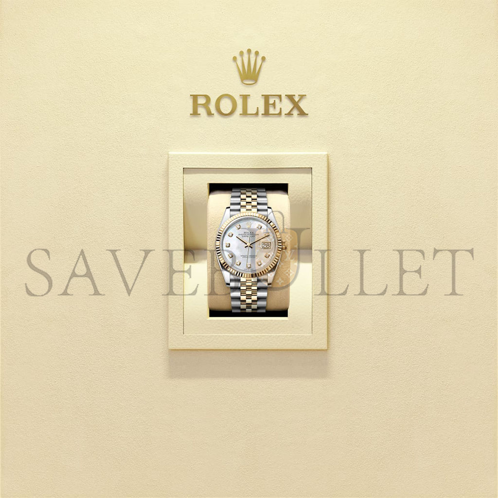 ROLEX DATEJUST 36 OYSTER, 36 MM, OYSTERSTEEL AND YELLOW GOLD WATCH 126233