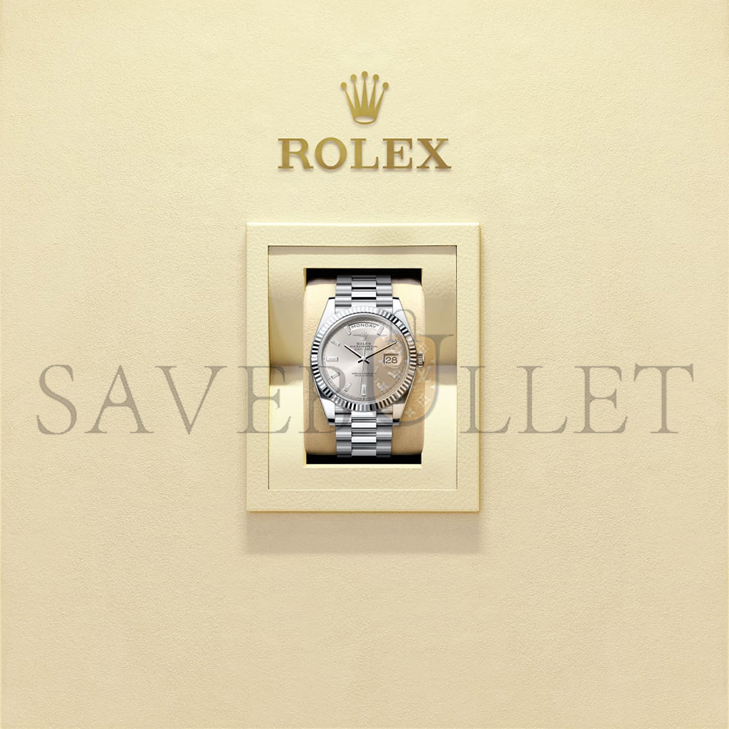 ROLEX DAY-DATE 40 OYSTER, 40 MM, PLATINUM WATCH 228236-0002