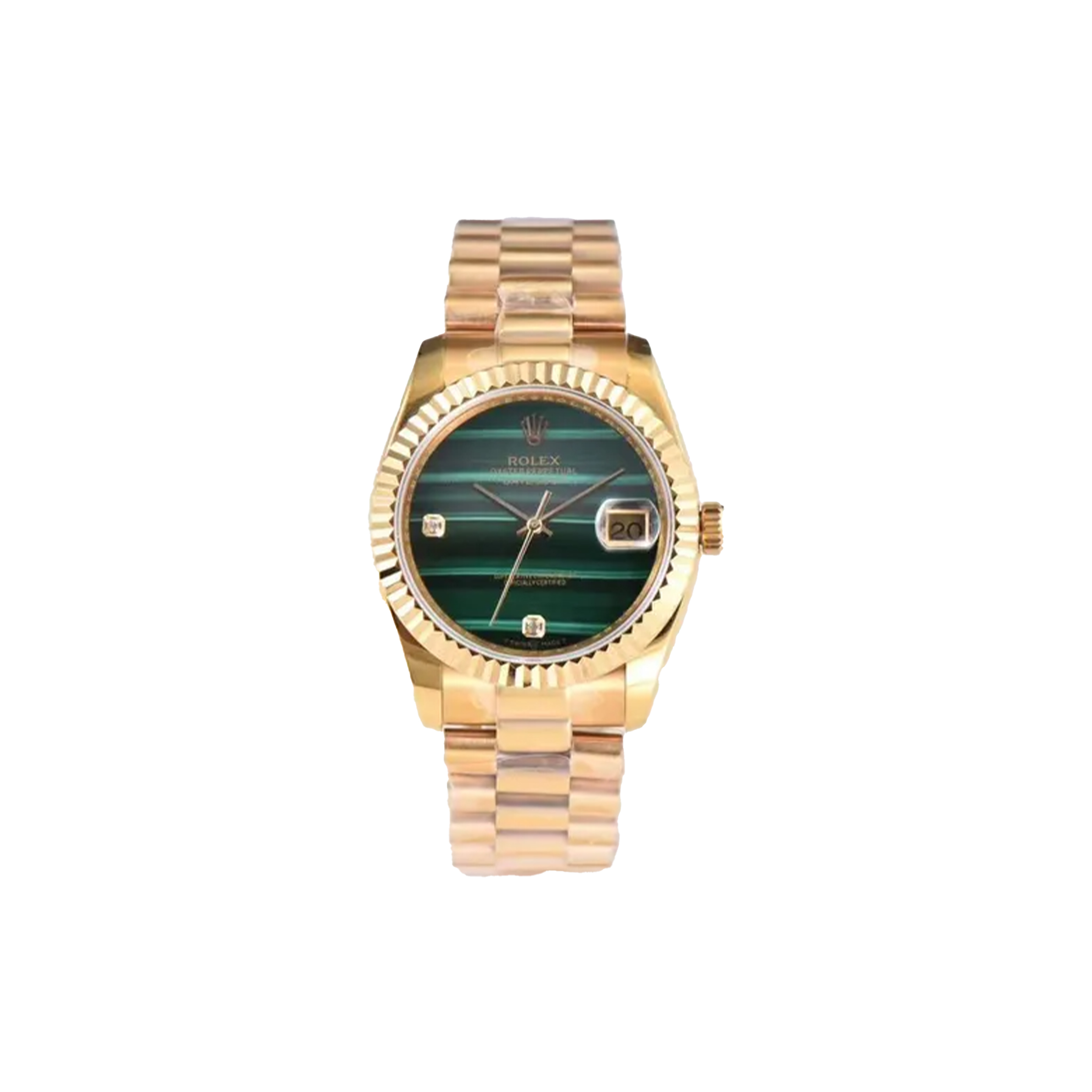 ROLEX DATEJUST MALACHITE DIAL MECHANICAL WATCH 18238