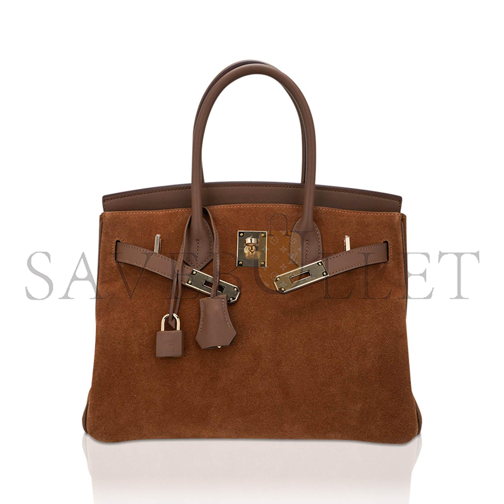 HERMES MASTER BIRKIN 30 CHESTNUT GOLD BUCKLE BAG 58822833472 (30*22*16cm)