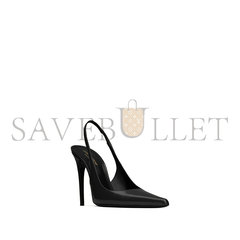 YSL VENDOME SLINGBACK PUMPS IN GLAZED LEATHER 755208AAAZY1000 YSL VENDOME SLINGBACK PUMPS IN GLAZED LEATHER 755208AAAZY1000