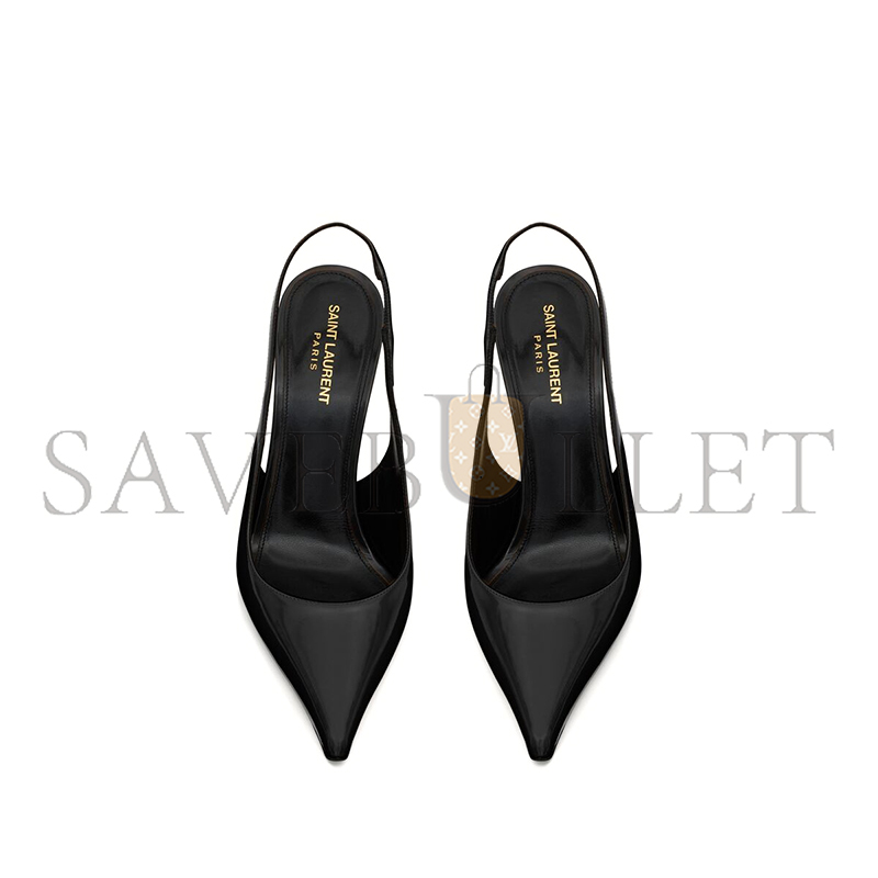 YSL VENDOME SLINGBACK PUMPS IN GLAZED LEATHER 755208AAAZY1000 YSL VENDOME SLINGBACK PUMPS IN GLAZED LEATHER 755208AAAZY1000