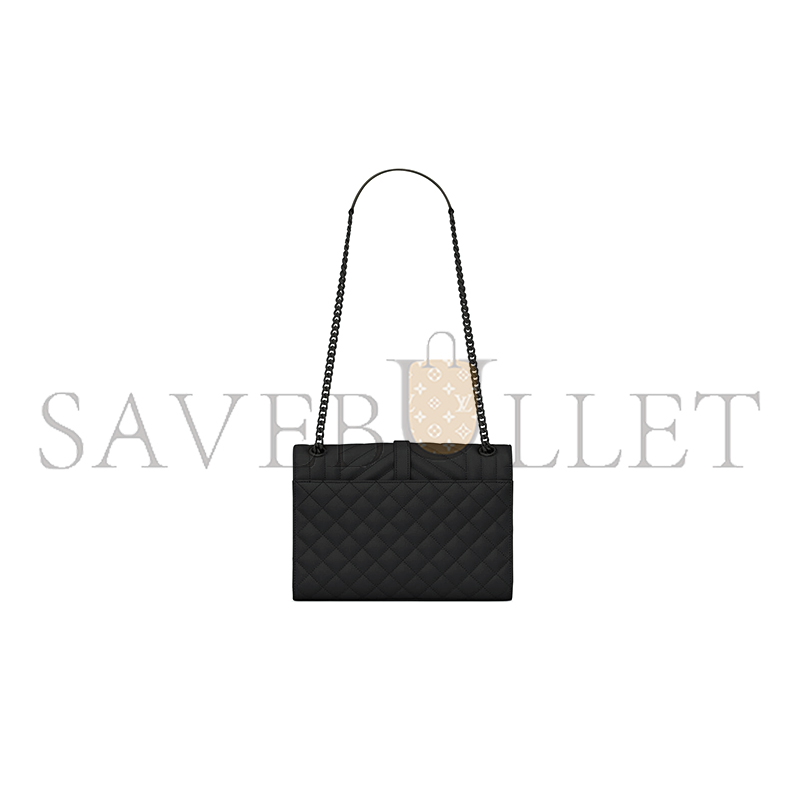 YSL ENVELOPE MEDIUM IN QUILTED GRAIN DE POUDRE EMBOSSED LEATHER 600185BOW981000 (24*17.5*6cm)