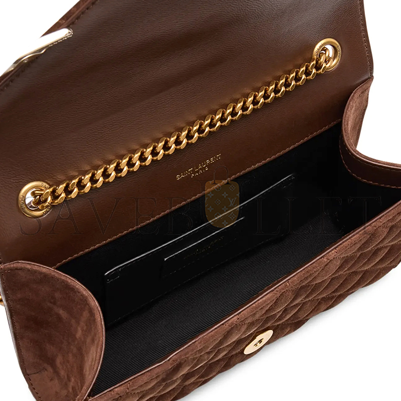 YSL ENVELOPE SMALL BAG IN SUDE SHOULDER BAG 401231603266 (21*13*6cm)