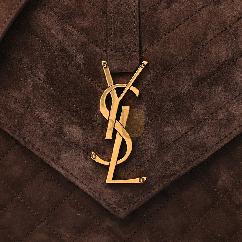 YSL ENVELOPE MEDIUM CHAIN BAG IN SUDE SHOULDER BAG 4872061557025 (24*17.5*6cm)
