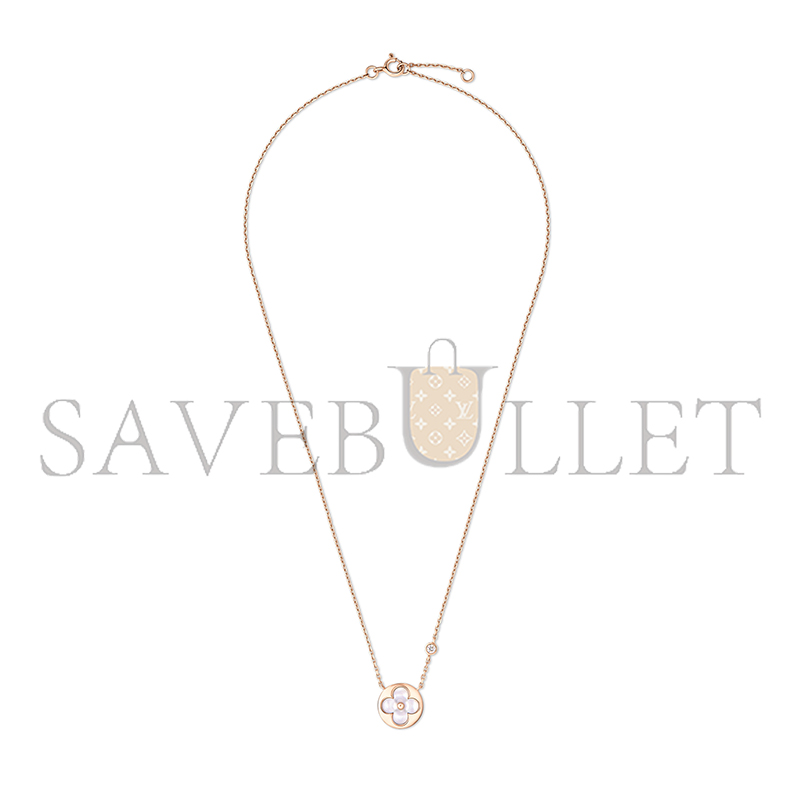 LOUIS VUITTON COLOR BLOSSOM BB SUN PENDANT, PINK GOLD, WHITE MOTHER-OF-PEARL AND DIAMOND Q03788