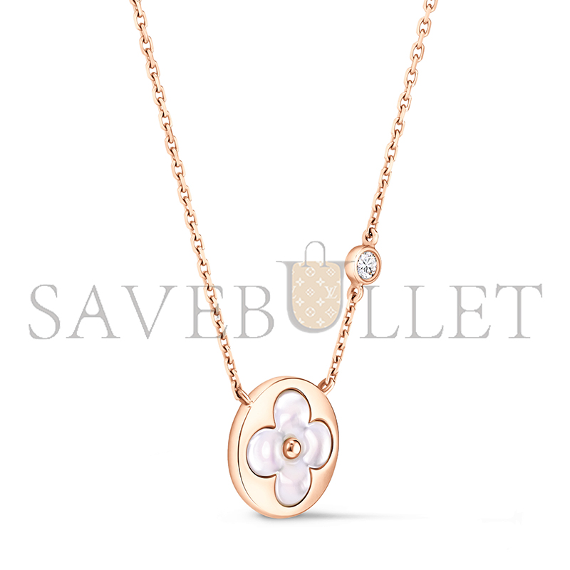 LOUIS VUITTON COLOR BLOSSOM BB SUN PENDANT, PINK GOLD, WHITE MOTHER-OF-PEARL AND DIAMOND Q03788 LOUIS VUITTON COLOR BLOSSOM BB SUN PENDANT, PINK GOLD, WHITE MOTHER-OF-PEARL AND DIAMOND Q03788