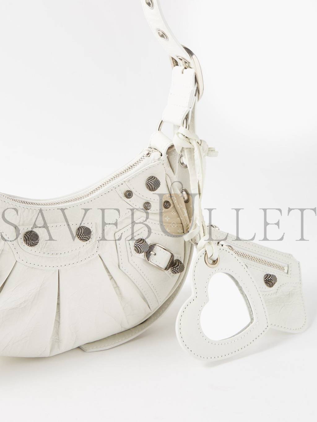 BALENCIAGA WHITE CAGOLE XS LEATHER SHOULDER BAG  MATCHESFASHION US (24*13.5*5.4cm)