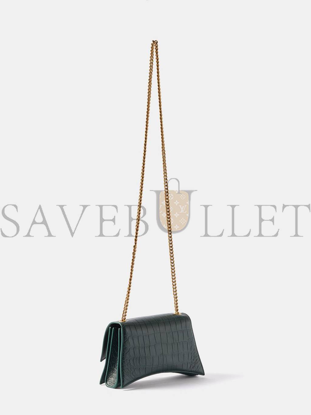 BALENCIAGA GREEN CRUSH XS CROCODILE-EFFECT LEATHER CROSS-BODY BAG MATCHESFASHION US (21.5*11*5cm)