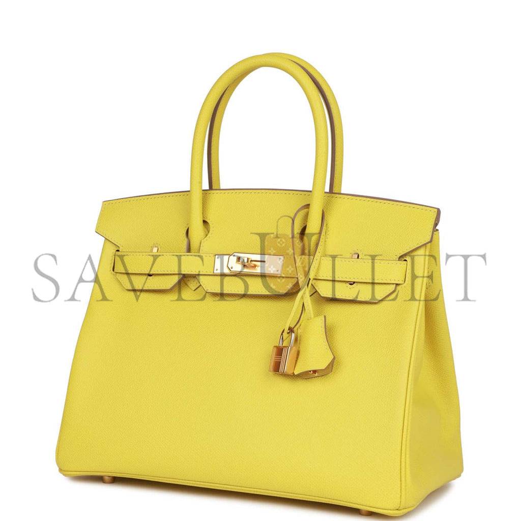 HERMES BIRKIN 30 LIME EPSOM GOLD HARDWARE (30cm)