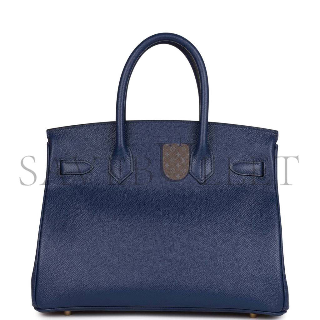 HERMES BIRKIN 30 BLEU SAPHIR EPSOM GOLD HARDWARE (30cm)