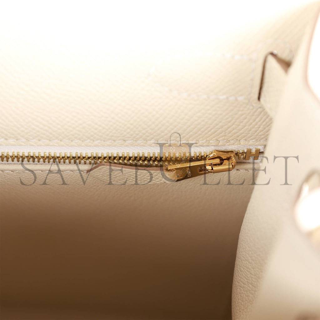 HERMES CRAIE EPSOM SELLIER KELLY 28CM GOLD HARDWARE (28*21*12cm)