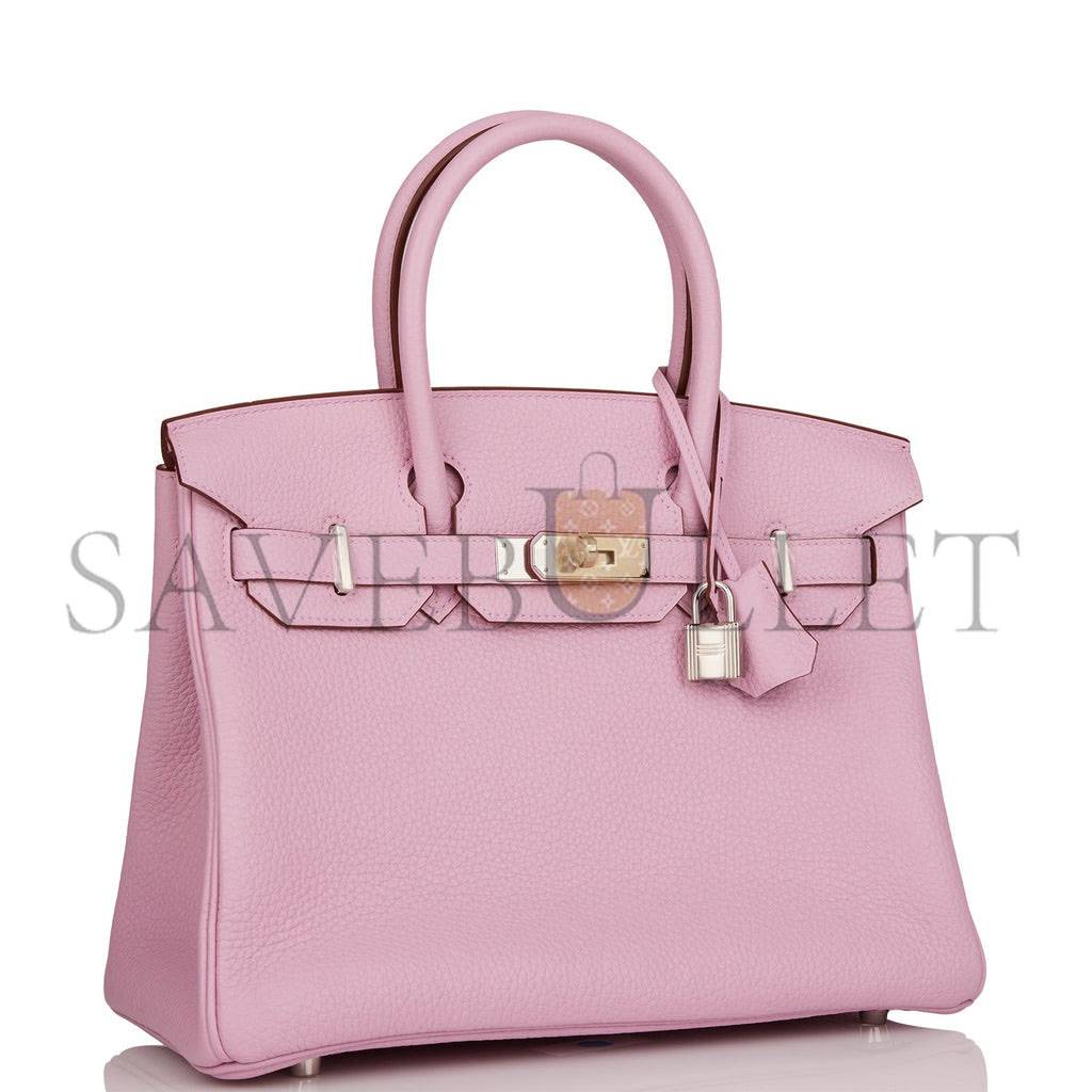 HERMES BIRKIN 30 MAUVE SYLVESTRE CLEMENCE PALLADIUM HARDWARE (30cm)