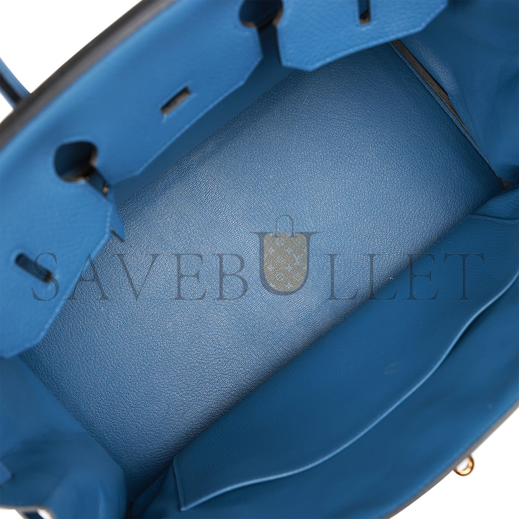 HERMES BIRKIN 35 BLEU AGATE TOGO GOLD HARDWARE (35cm)