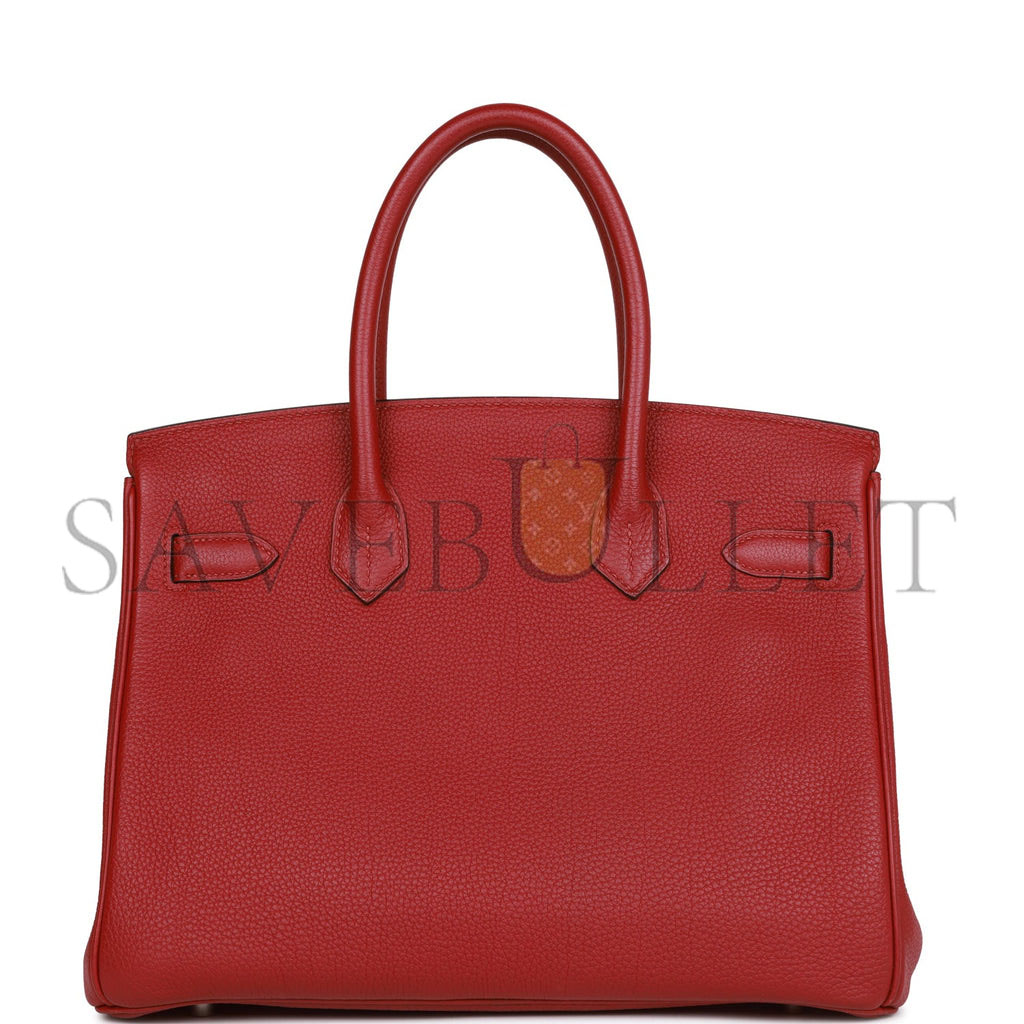 HERMES BIRKIN 30 ROUGE IMPERIAL TOGO PALLADIUM HARDWARE (30cm)