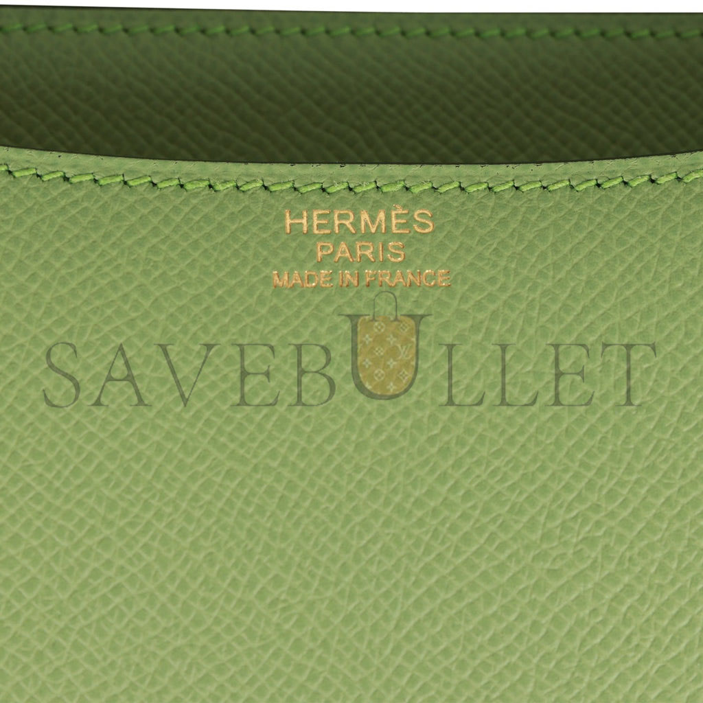 HERMES CONSTANCE 24 VERT CRIQUET EPSOM GOLD HARDWARE (24cm)