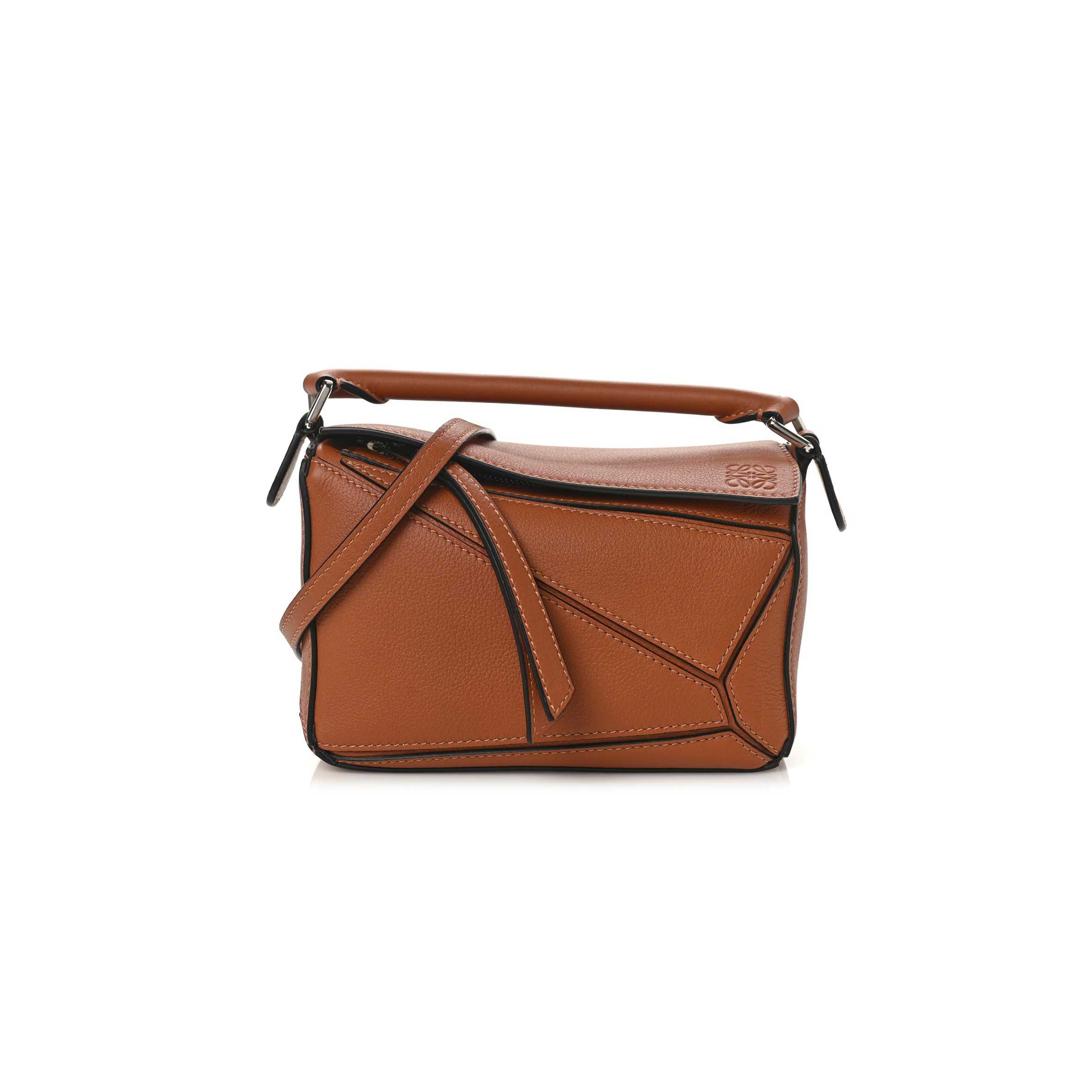 LOEWE CALFSKIN MINI PUZZLE BAG TAN (18*12.5*8cm)