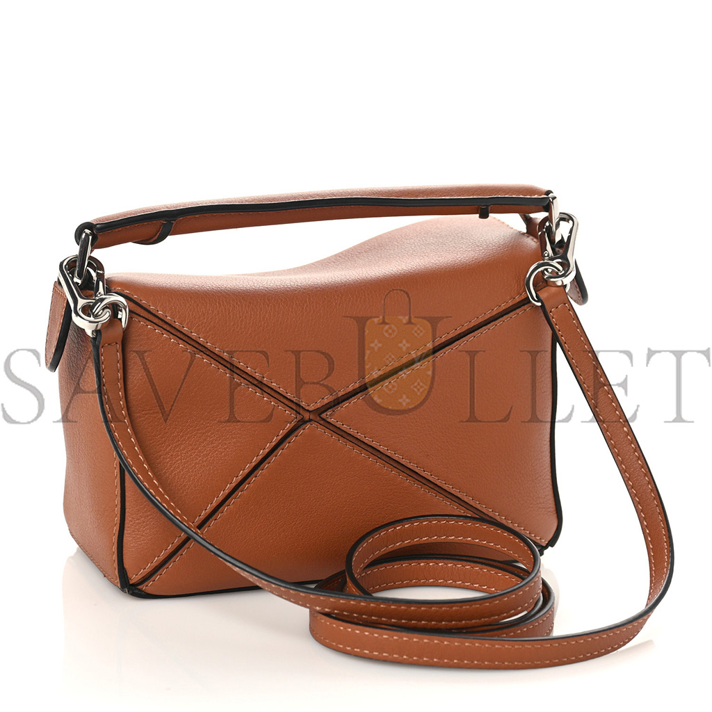 LOEWE CALFSKIN MINI PUZZLE BAG TAN (18*12.5*8cm)