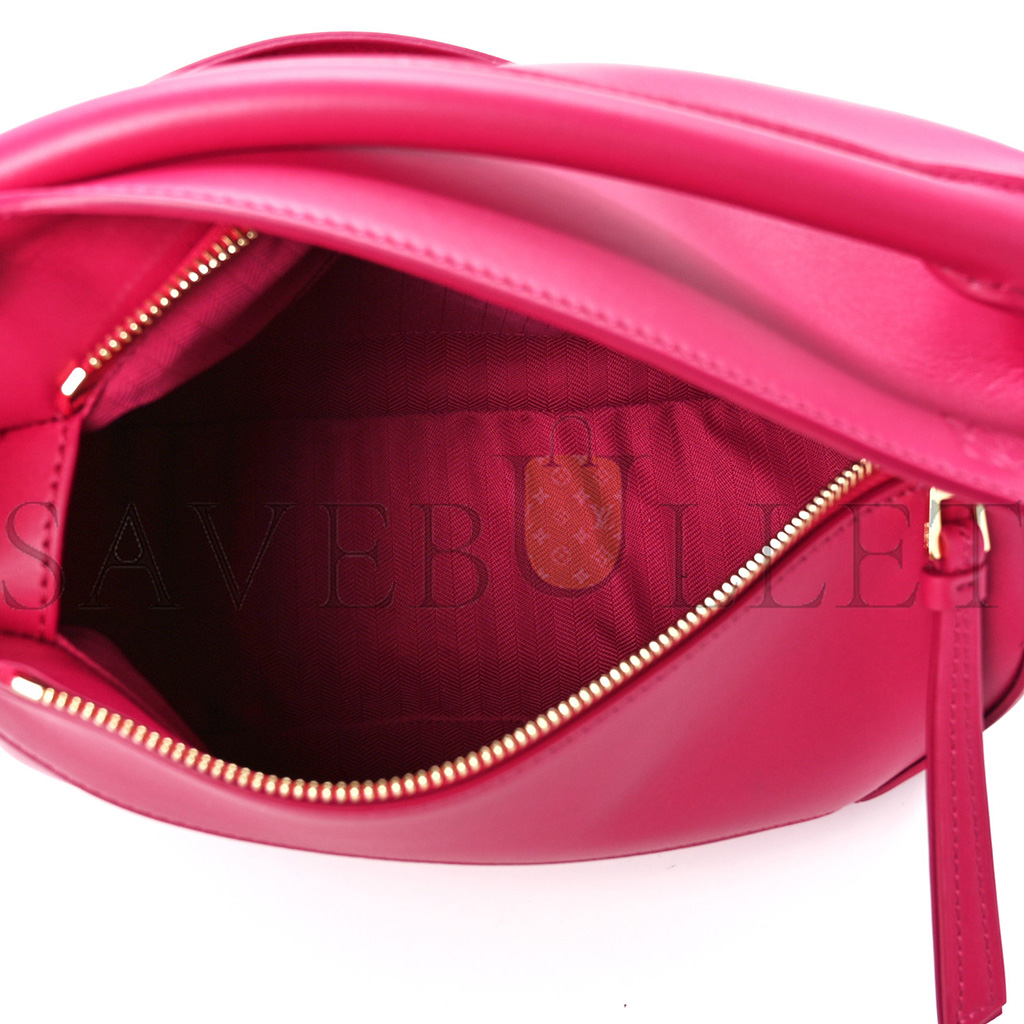 LOEWE SATIN CALFSKIN MONOCHROME SMALL PUZZLE EDGE BAG RUBY RED GLAZE (24*16.5*10.5cm)