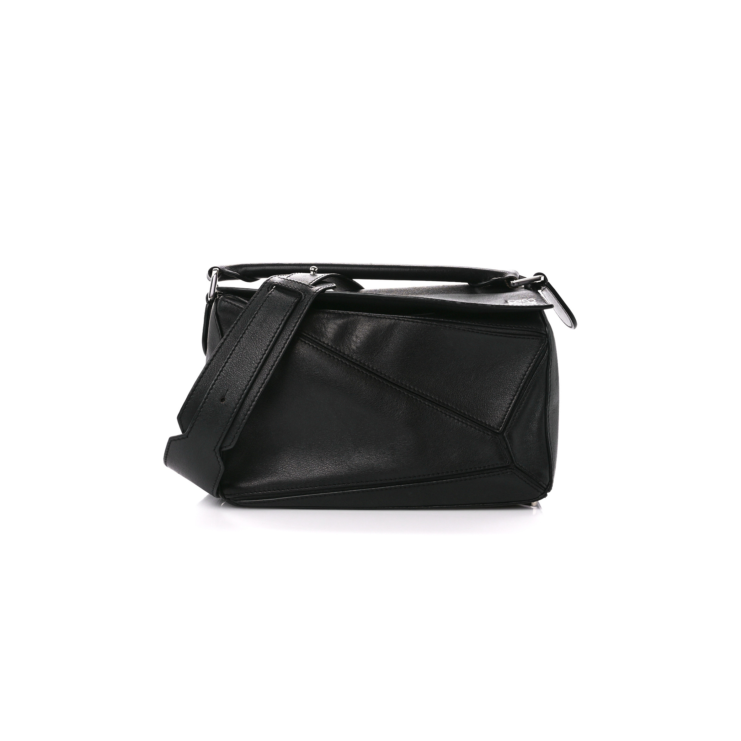 LOEWE CALFSKIN MEDIUM PUZZLE BAG BLACK (29*19.5*14cm)