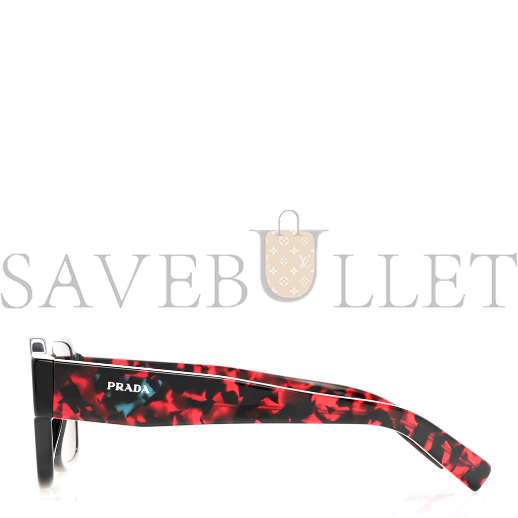 PRADA ACETATE SYMBOLE SUNGLASSES SPR 15Y SCARLET TORTOISE