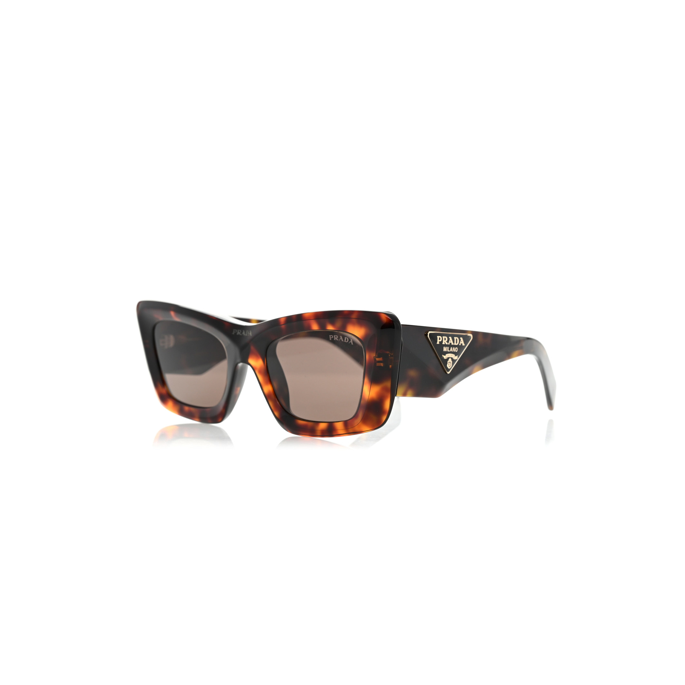 PRADA ACETATE SYMBOLE SUNGLASSES SPR 13Z HAVANA