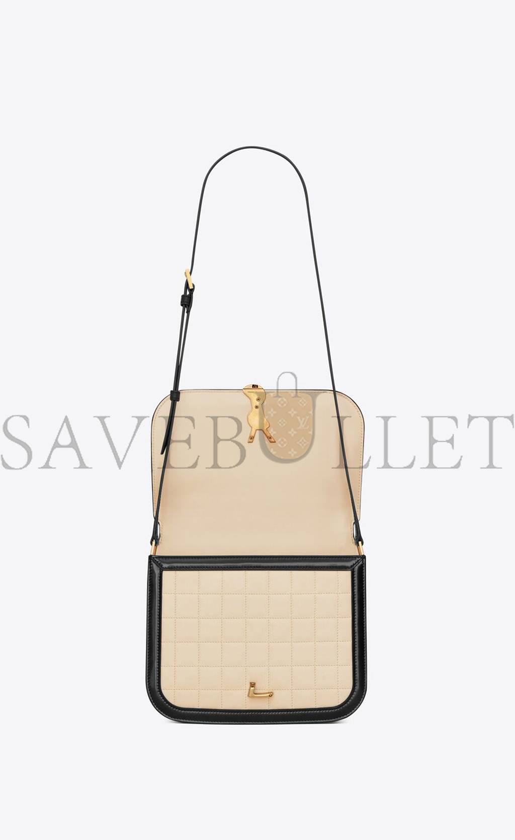 YSL SOLFERINO MEDIUM SUPPLE SATCHEL IN QUILTED NUBUCK SUEDE 733704AABR99289 (22*16*4cm)