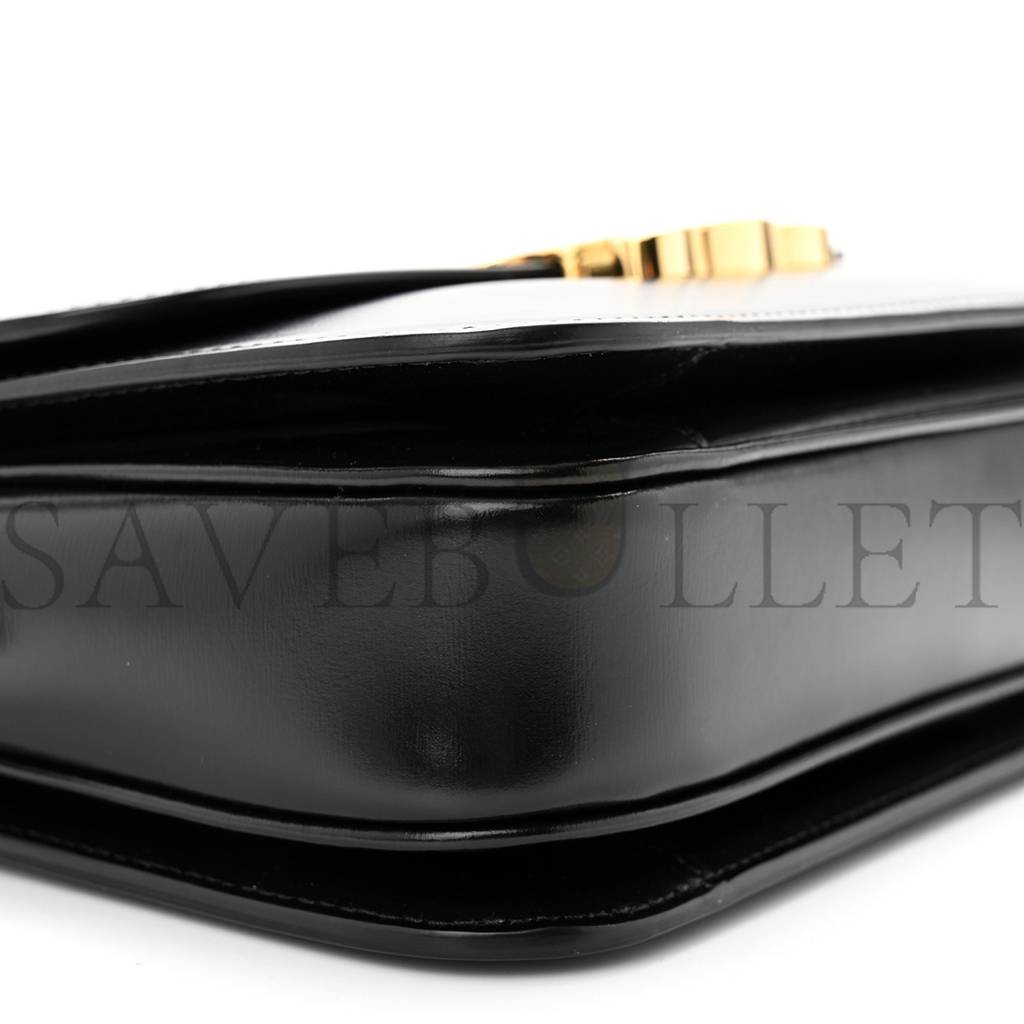 CELINE SHINY CALFSKIN MEDIUM TRIOMPHE BLACK (23*15*5cm)