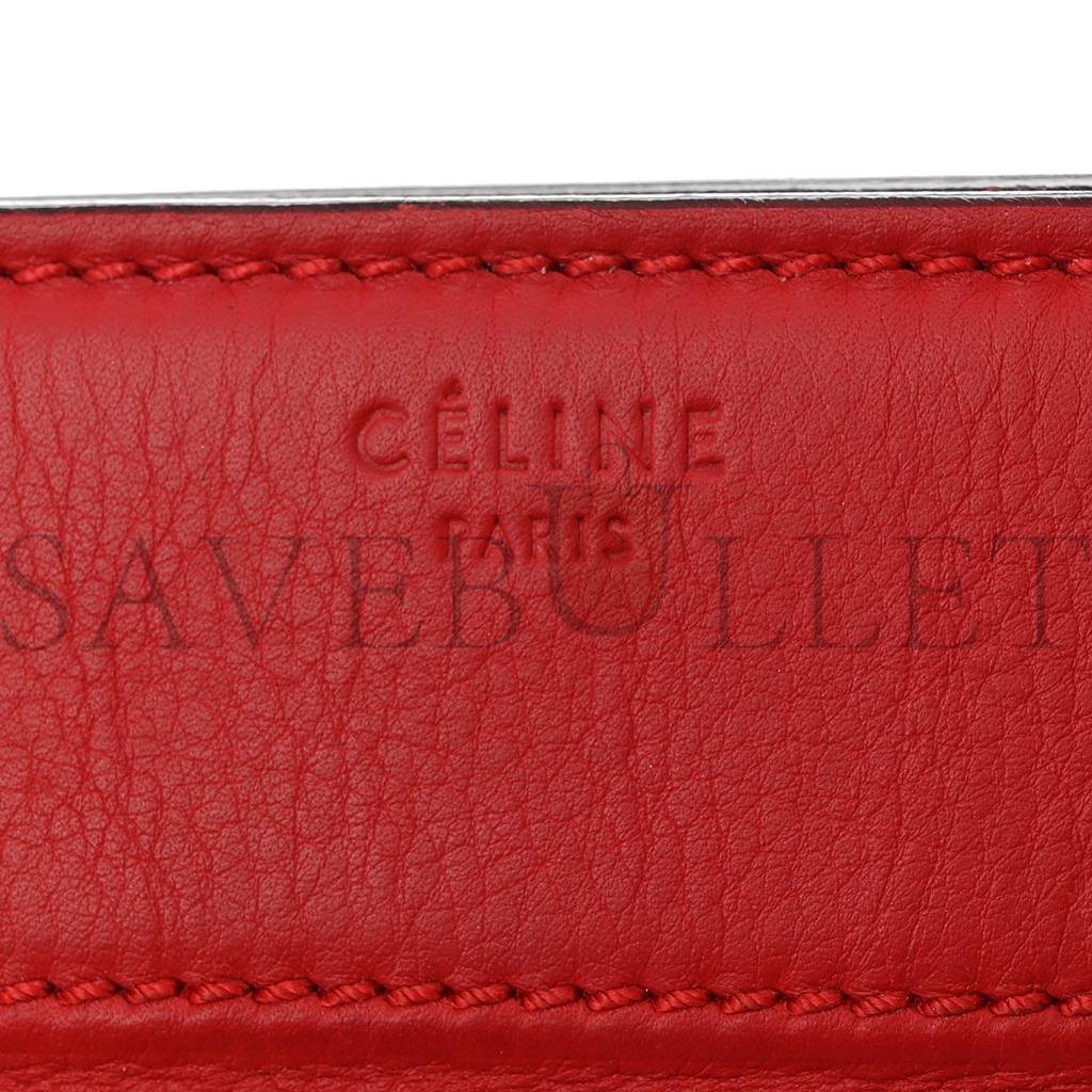 CELINE SUPPLE CALFSKIN MEDIUM PHANTOM LUGGAGE RED (29*27*24cm)