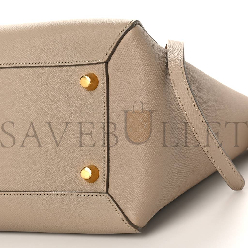 CELINE GRAINED CALFSKIN MINI BELT BAG DUNE (30*22*17cm)