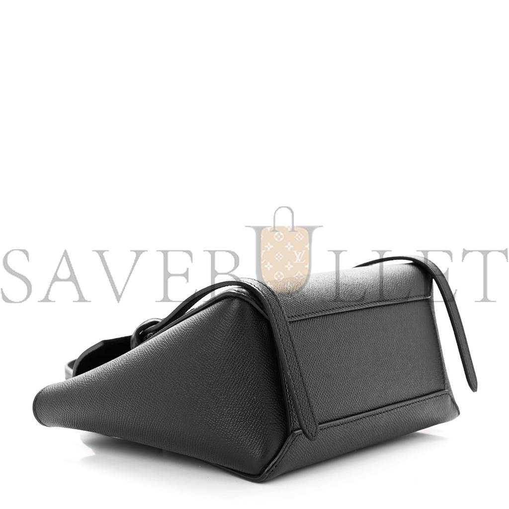 CELINE GRAINED CALFSKIN NANO BELT BAG BLACK (20*15*10cm)